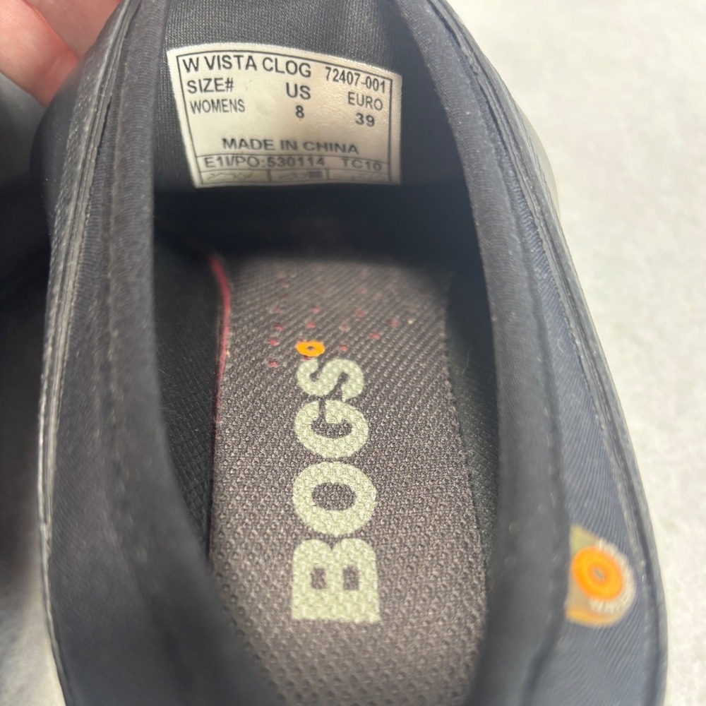 BOGS Women's Vista Clog Waterproof Rain Shoe Black size 8 gardening walking - Picture 5 of 6